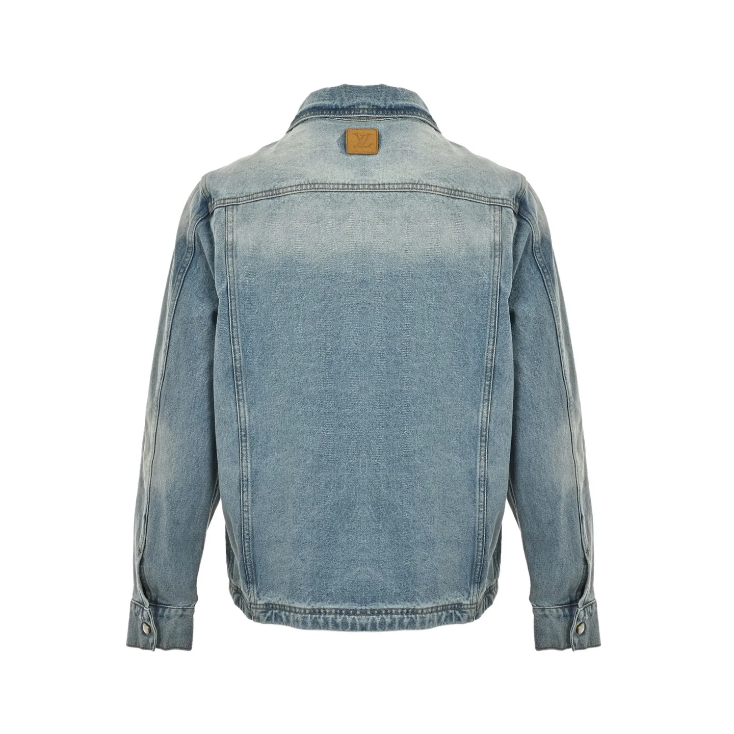 Louis Vuitton/Louis Vuitton pocket embroidered zipper denim jacket
